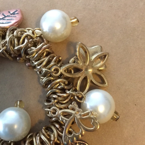 Vintage Republique Francaise charm bracelet pearl - Picture 3 of 6